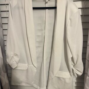 Bar III Cream Open Front Blazer